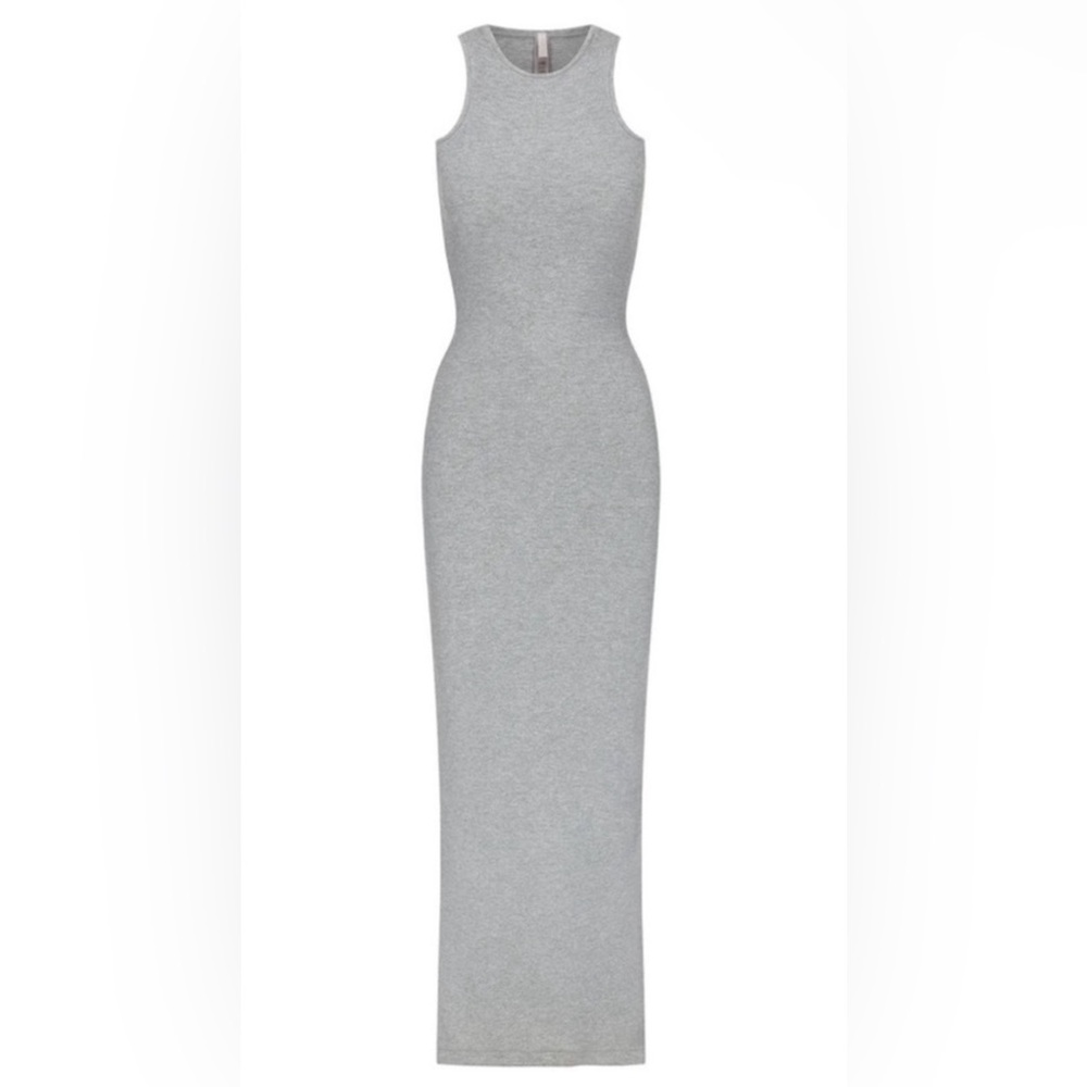 Skims SOFT LOUNGE SHIMMER RACERBACK DRESS | HEATHER GREY / S- like new